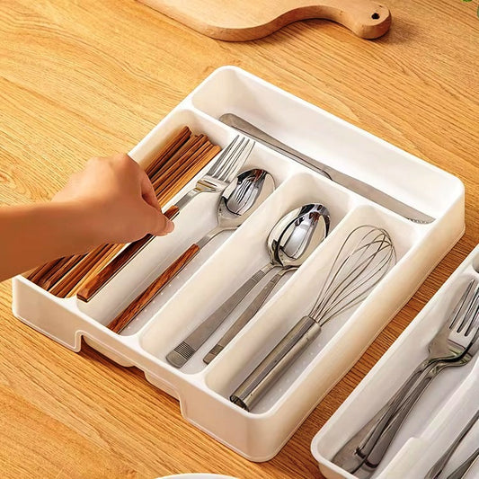 Kitchen Drawer Organizer Cutlery Storage Box for Fork Spoon Divider Large 29x25cm