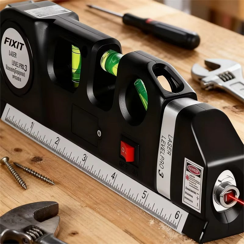 Laser Level Line Tool Multipurpose Laser Level Kit Standard Cross Line 8ft Tape