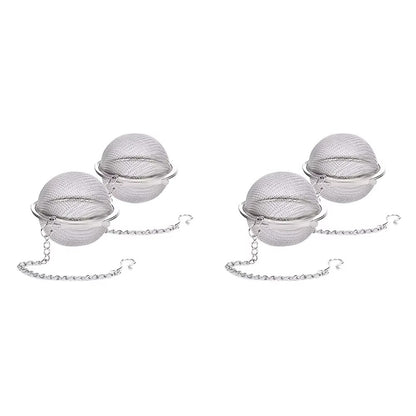 Tea Ball Strainer Infuser - Pack of 2 - Stainless Steel Mesh Filter Herb Spice