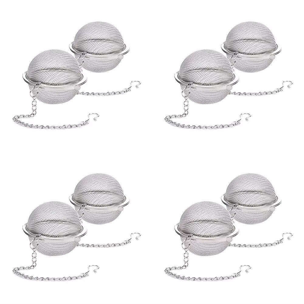 Tea Ball Strainer Infuser - Pack of 2 - Stainless Steel Mesh Filter Herb Spice