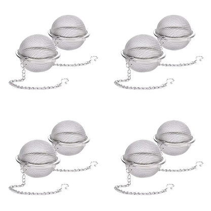 Tea Ball Strainer Infuser - Pack of 2 - Stainless Steel Mesh Filter Herb Spice