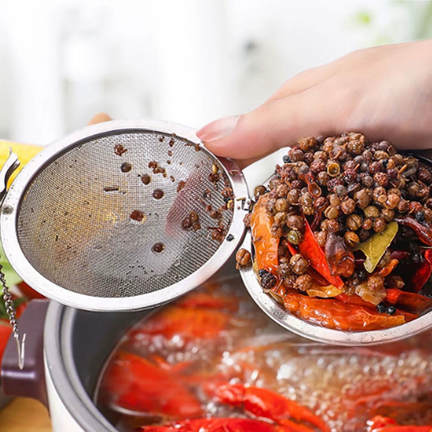 Tea Ball Strainer Infuser - Pack of 2 - Stainless Steel Mesh Filter Herb Spice