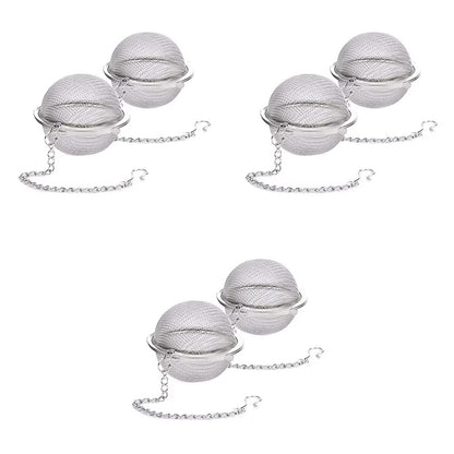 Tea Ball Strainer Infuser - Pack of 2 - Stainless Steel Mesh Filter Herb Spice