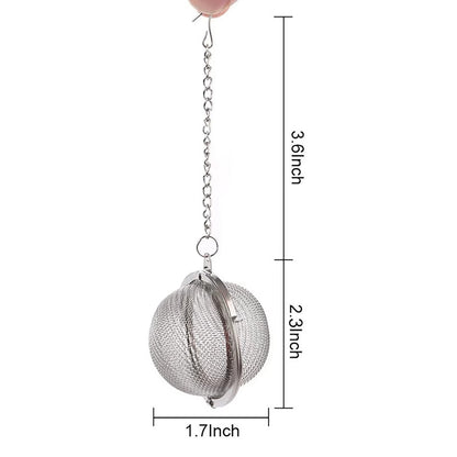 Tea Ball Strainer Infuser - Pack of 2 - Stainless Steel Mesh Filter Herb Spice