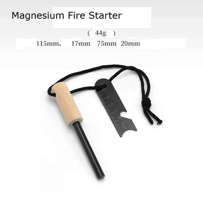 Magnesium Fire Starter Kit Portable Flint Steel Survival Lighter Camping Outdoor