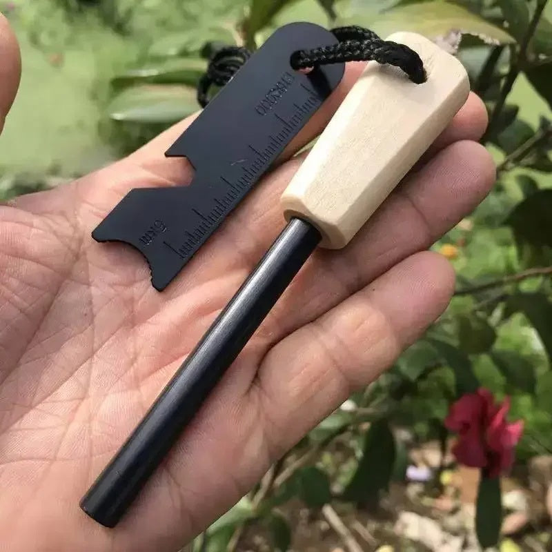 Magnesium Fire Starter Kit Portable Flint Steel Survival Lighter Camping Outdoor