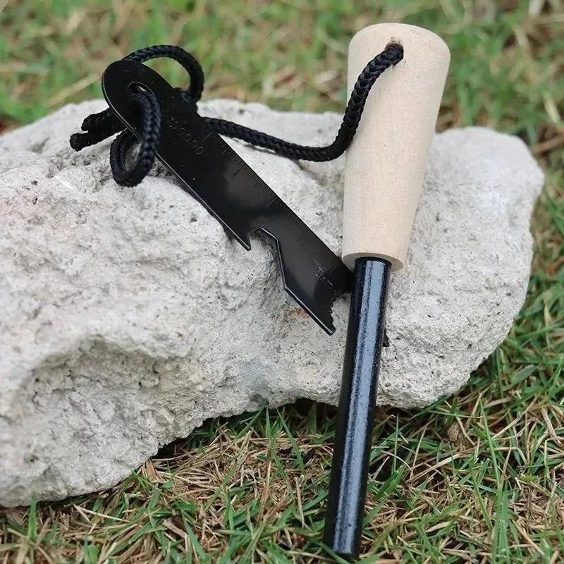 Magnesium Fire Starter Kit Portable Flint Steel Survival Lighter Camping Outdoor