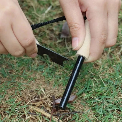Magnesium Fire Starter Kit Portable Flint Steel Survival Lighter Camping Outdoor