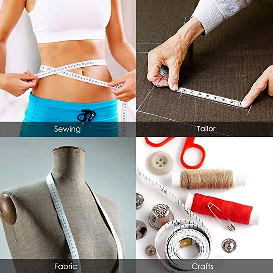 Body Waist Weight Height Measuring Tape Cloth Dress Fabric Sewing Tailor Ruler