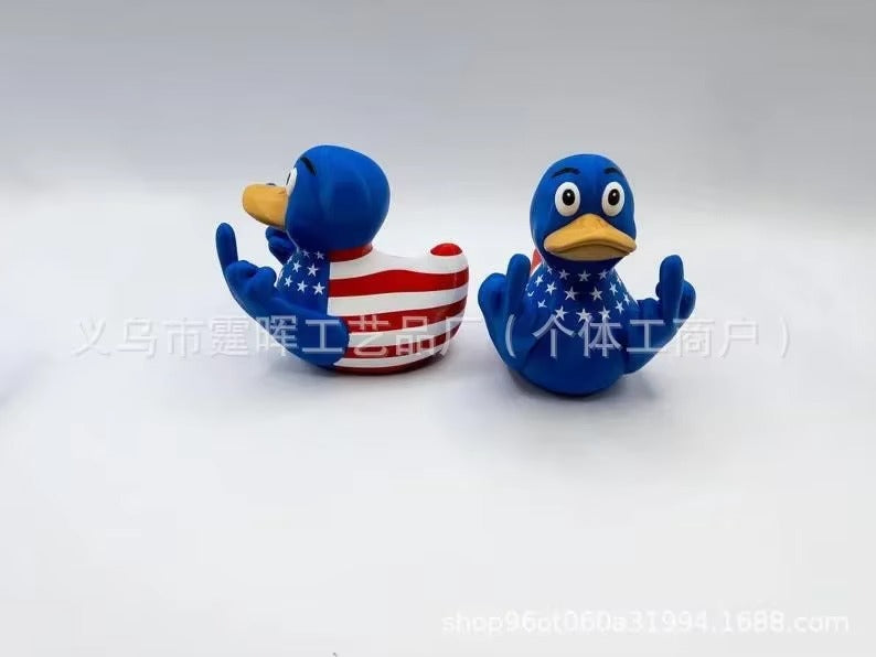 Funny Middle Finger Duck Unique Middle Finger Rubber Duck Figurine Prank Gifts
