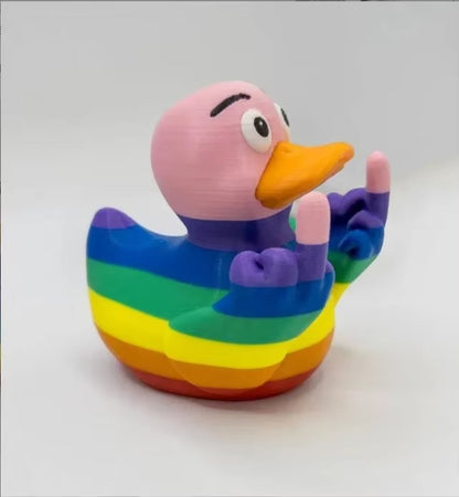 Funny Middle Finger Duck Unique Middle Finger Rubber Duck Figurine Prank Gifts