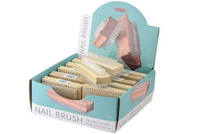 Nail brush Wooden Nail Brushes Double Sided Soft Nail Cleaning Bristles Manicure 24 x Nail Brushes