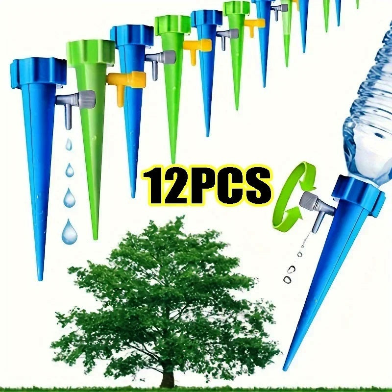 12pcs Gardening Irrigation System Self Water Bottle Automatic Watering Dripper