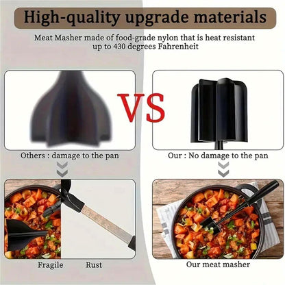Meat Masher Potato Masher Mince Beef Ground Heat Resistant Suitable for Hamburger