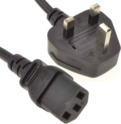 C13 Kettle Lead 3 Pins UK Power Cable UK Plug Straight For Nintendo battery Charger