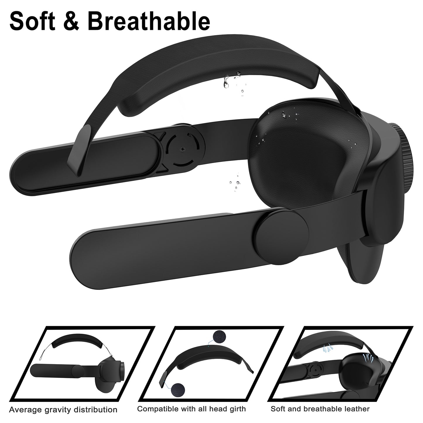 Head Strap Design For Meta Quest 2/Oculus Quest 2 Elite Strap Adjustable