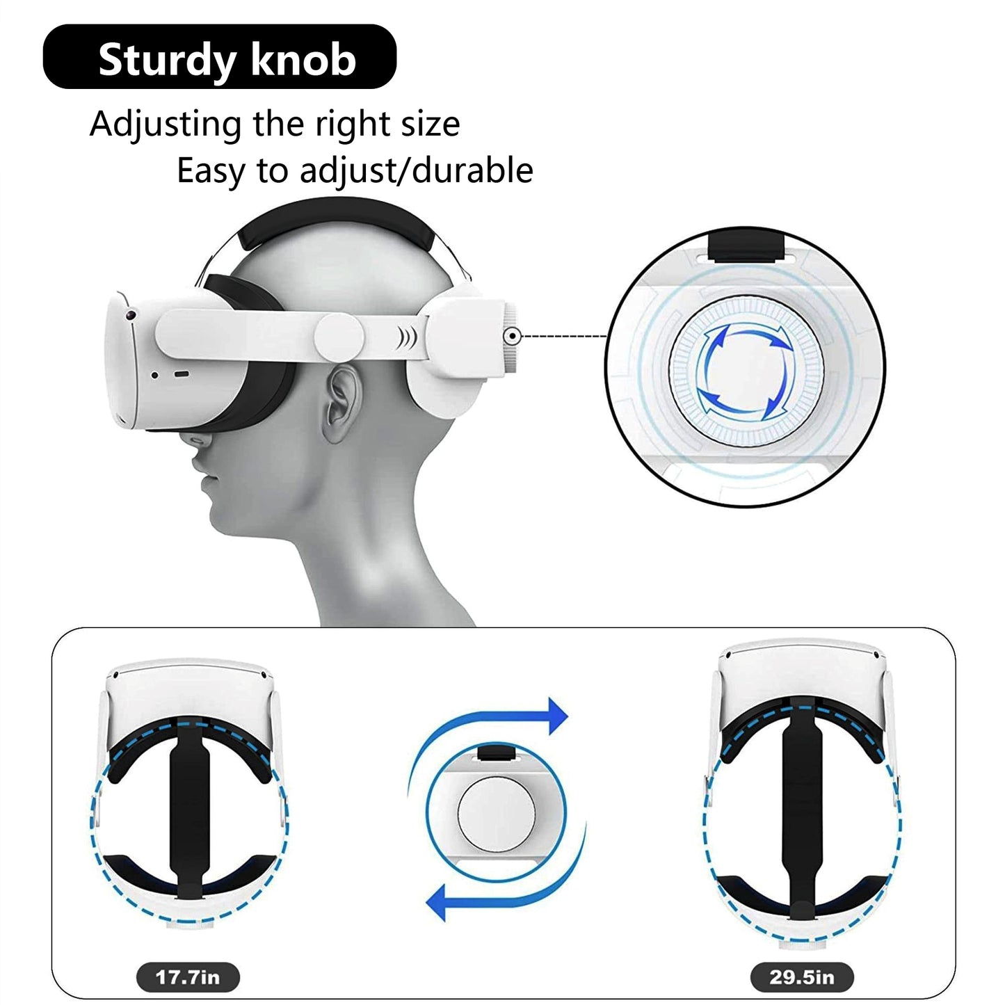 Head Strap Design For Meta Quest 2/Oculus Quest 2 Elite Strap Adjustable