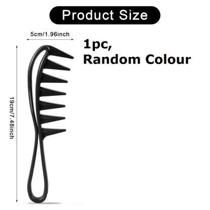 Shark Comb Toothed Plastic Comb with wide teeth suitable for dry wet Curling hair