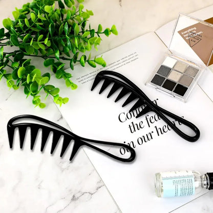 Shark Comb Toothed Plastic Comb with wide teeth suitable for dry wet Curling hair