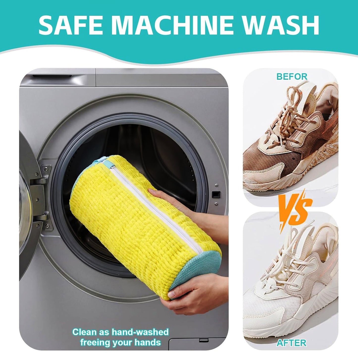 Shoes Washing Bag Reusable Laundry Net Machine Wash for All Shoe Types