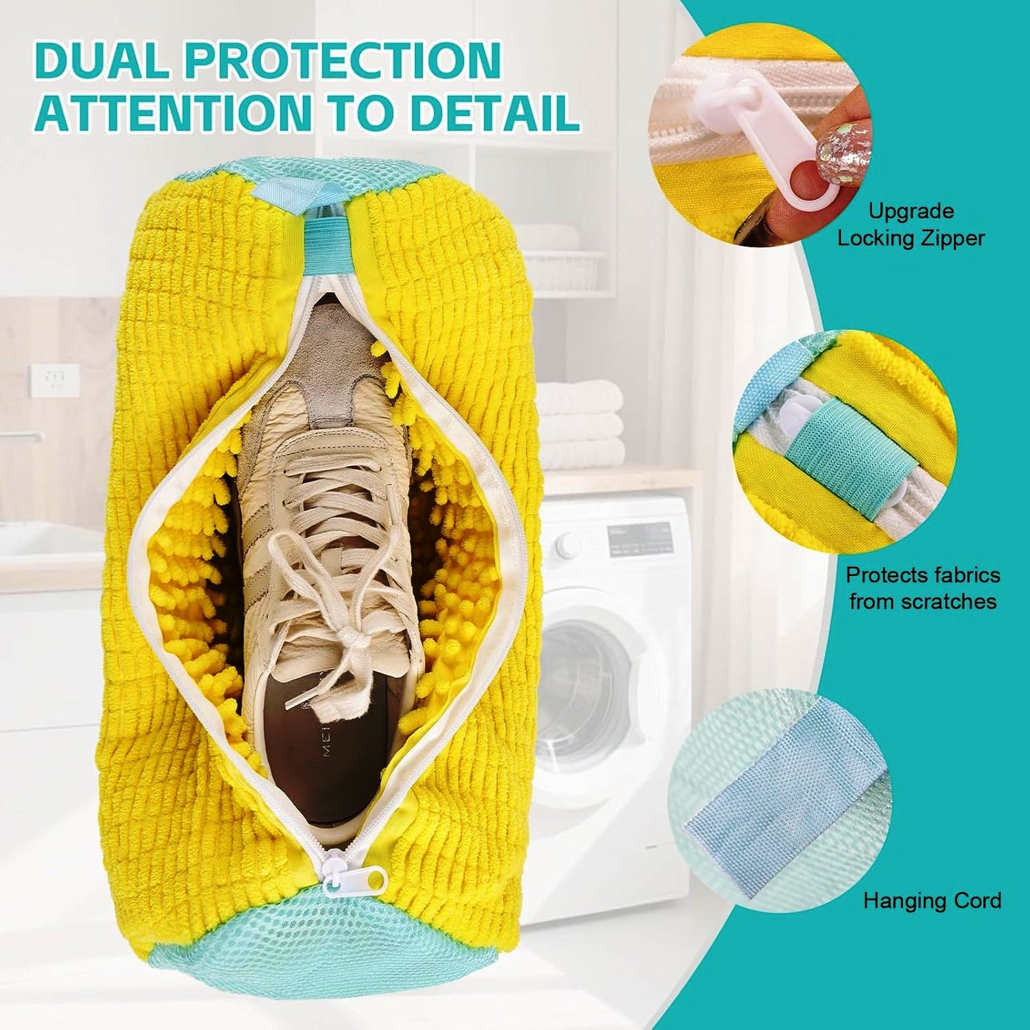 Shoes Washing Bag Reusable Laundry Net Machine Wash for All Shoe Types