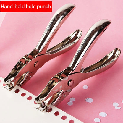 Puncher 6mm Manual Handheld Single Hole Puncher for Thick Paper A4 Sheets Cards