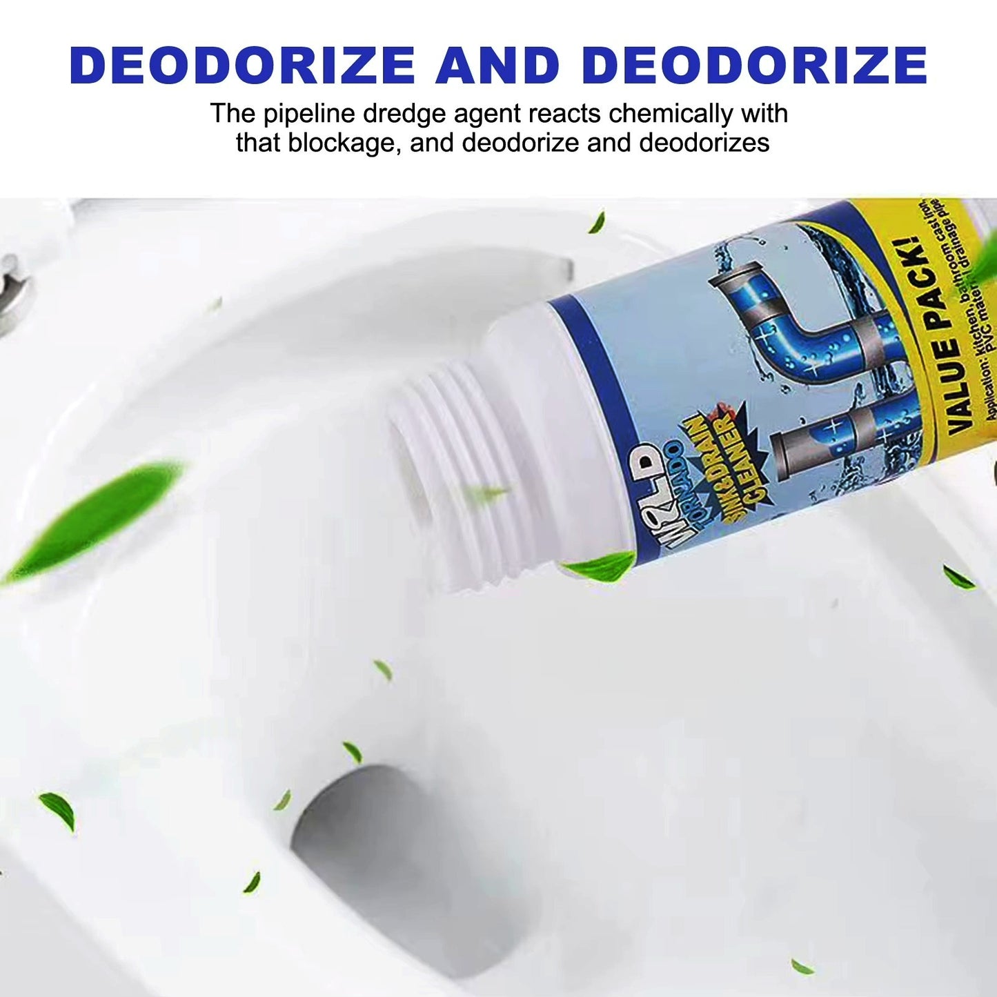 Powerful Sink Drain Cleaner Powder Fast Acting Toilet Sink Pipe Dredging Agent