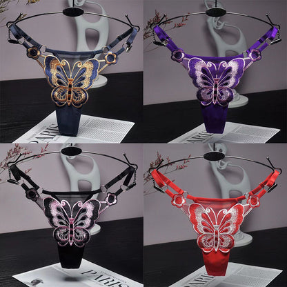 Thong Knicker Women G-String Mesh Pantie Adjustable Low Waist Underwear Euro Style