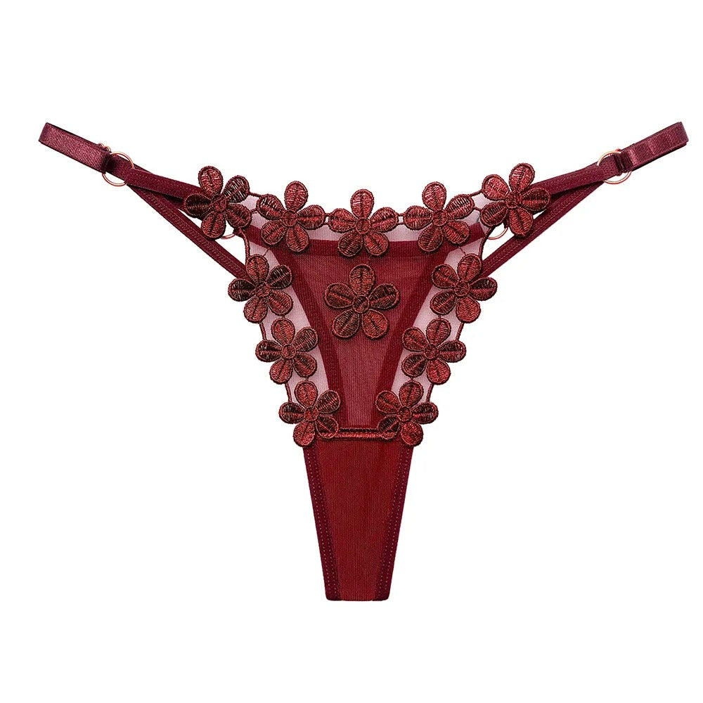 Thong Knicker Women G-String Mesh Pantie Adjustable Low Waist Underwear Euro Style