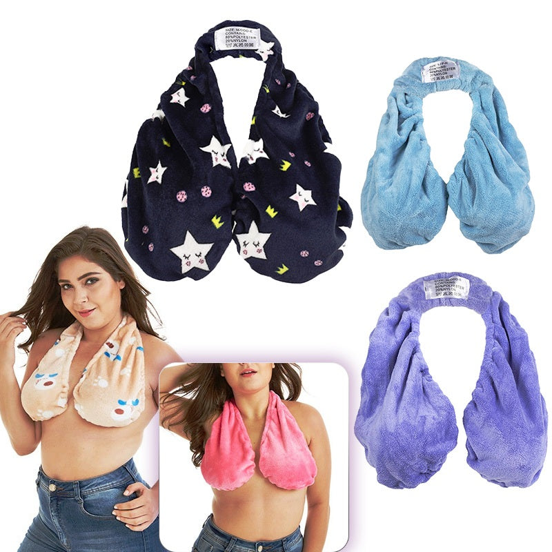 Bra Top Bath Towel Hanging Neck Breathable Women Bra Top Style Sweat Absorbent