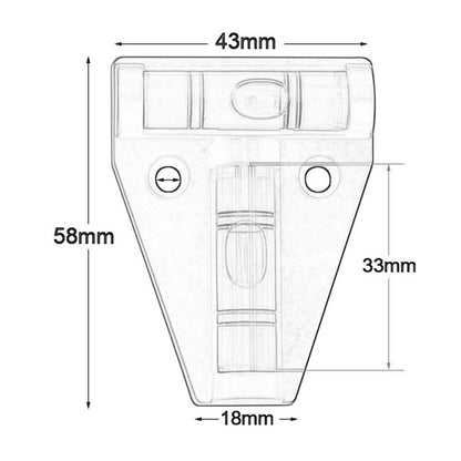 RV Caravan Spirit Level Triangle T-Type Camper Leveling Plastic Measuring Gauge
