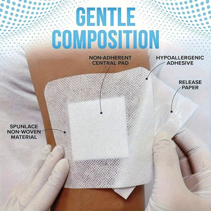 50pcs Bandage Wound Dressings Hypoallergenic non-woven medical First Aid Plasters