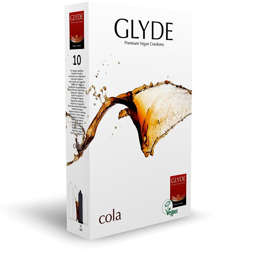 Glyde Ultra Cola Flavour Vegan Condoms 10 Pack