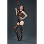 Moonlight Patterned Black Mesh Body with Stockings One Size