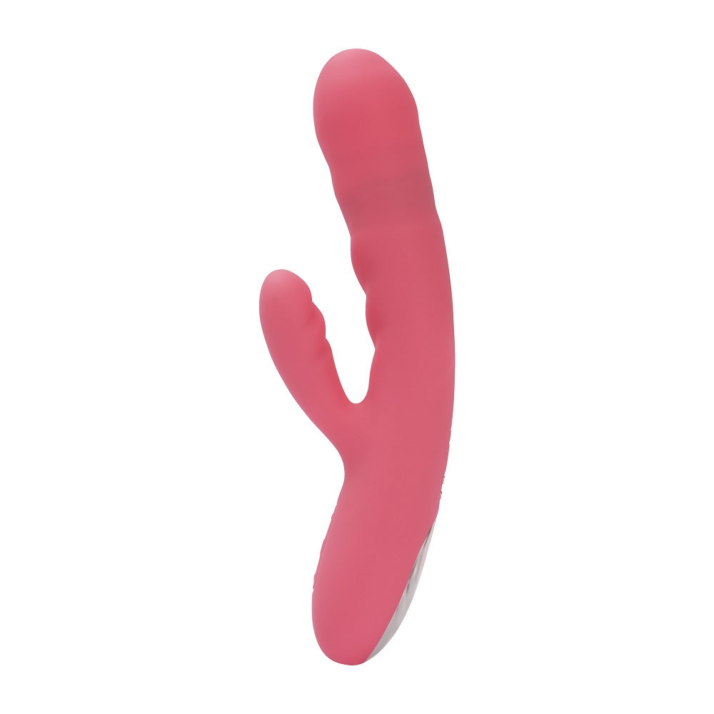 Svakom Avery Thrusting Vibrator with Clitoral Stimulator Pink