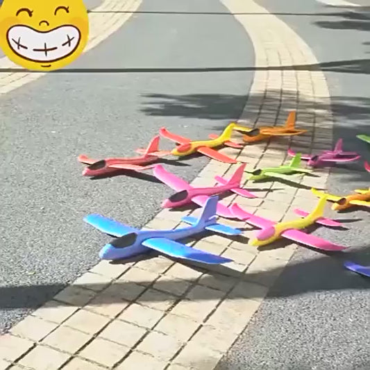 Large Strong Foam Glider Stunt Plane Kids 48cm Hand Thrown Outdoor Garden Toy
