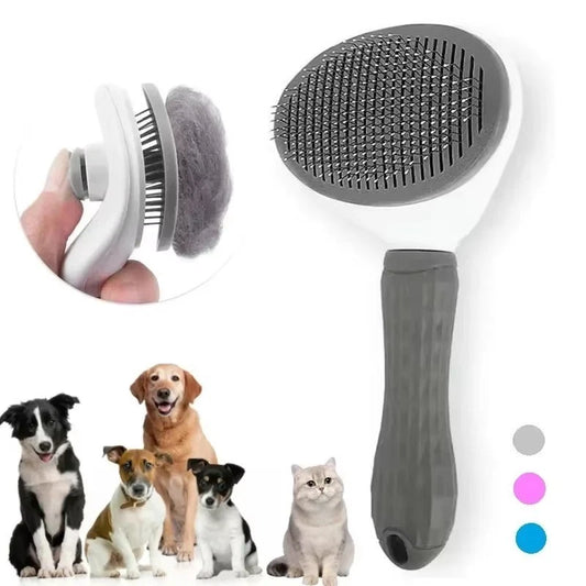Hair Remover Pet Brush for Dog Cat Grooming Tool Self Cleaning Slicker Comb NEW