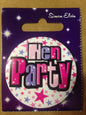 Party Badge Celebration Party Badge HEN PARTY  white badge