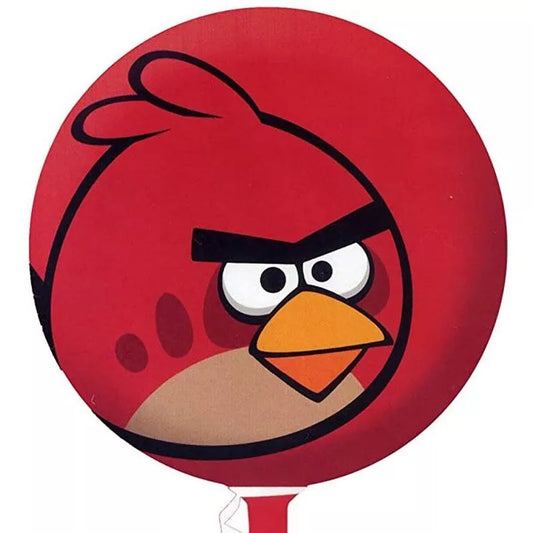 Balloon Angry Birds red party 18" foil party balloon needs Helium gas (not Included) to float