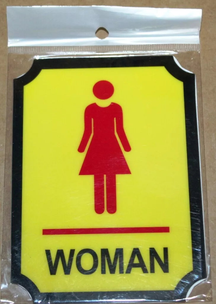 Door Sign Toilet Door Sign Ladies Sign Women Peel & Stick Size 8x11cm 1pcs