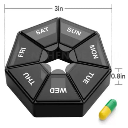 Daily Pill Box 7 Day Week Weekly Organiser Storage Medicine Tablet Dispenser