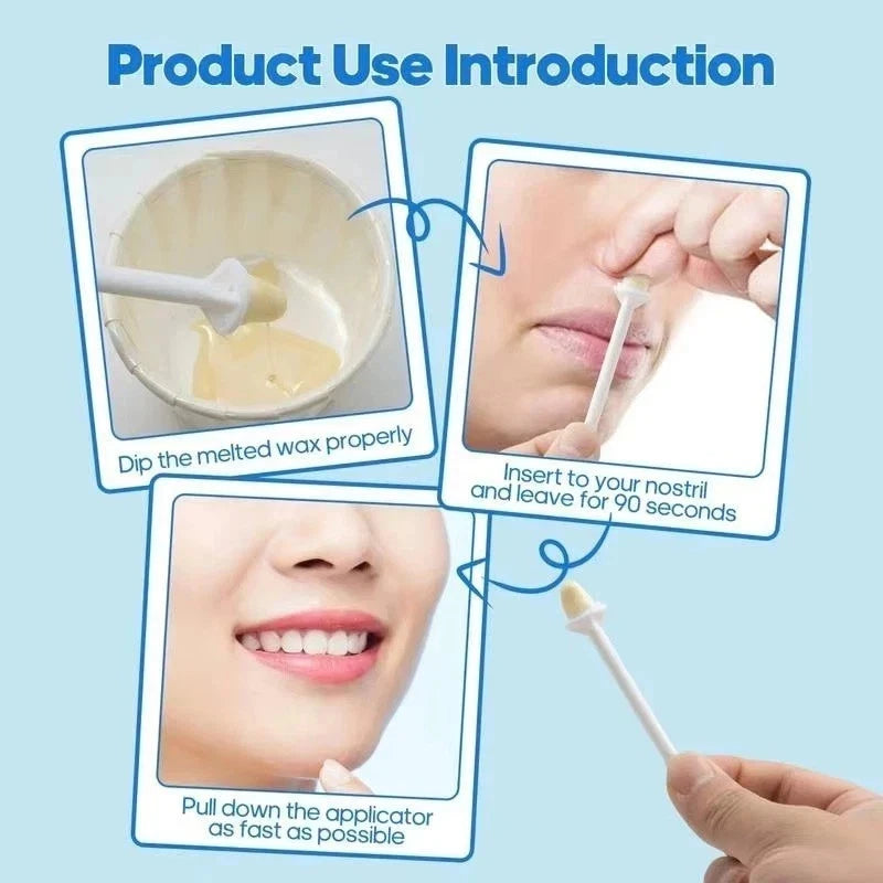 Nose Wax Applicators Sticks for Painless Hair Removal – Safe Tool for Men Women