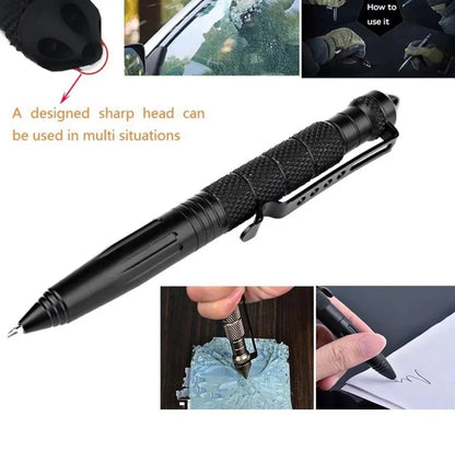 Tactical Pen Office Emergency Glass Breaker , Multi Functional Tactical Pen High Quality Steel Anti Skid Portable Self Defense Pen Aluminum Glass Breaker Survival Tool