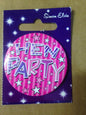 HEN PARTY Party Badge Celebration Party Badge HEN PARTY  star pink badge