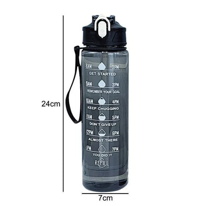Sports Water Bottle Gym Travel Drinking Leakproof Bottle With Straw BPA Free UK