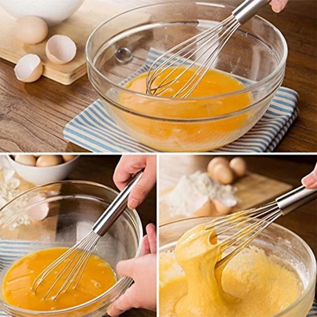Stainless Steel Hand Whisk Mixer Balloon Milk Egg Beater Kitchen Cooking Tool