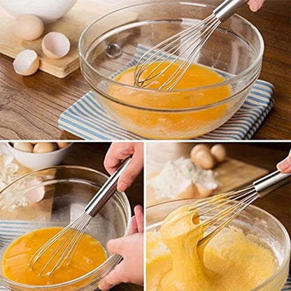Stainless Steel Hand Whisk Mixer Balloon Milk Egg Beater Kitchen Cooking Tool
