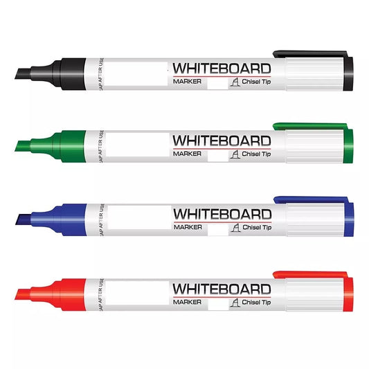 Dry Wipe Marker Whiteboard Chisel Tip Red Blue Green Black Markers