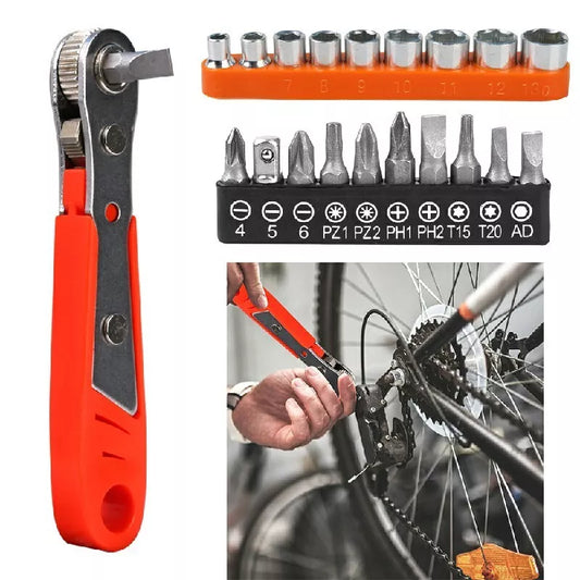 Magnetic Screwdriver Bits Set Mini Ratchet Wrench Right Angle Drive High Torque