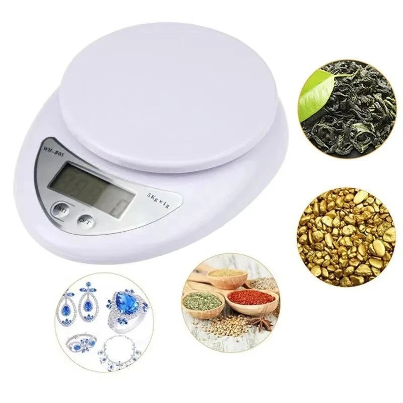 LCD digital kitchen scales electronic cooking food weigh measuring scale 1g-5kg